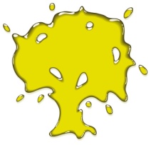 Olive oil. Stylized tree silhouette.